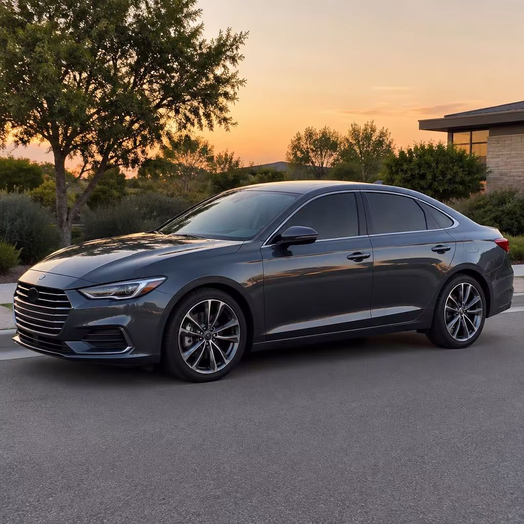 Sedan with freshly tinted side windows